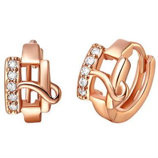 Special Silver And Gold Plated With Cubic Zirconia Letter H Womens Earring(More Colors)