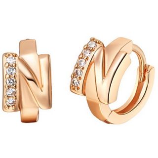 Special Silver And Gold Plated With Cubic Zirconia Letter N Womens Earring(More Colors)