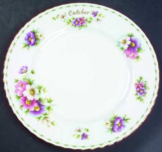 Royal Albert Flower Of The Month (Newer, Montrose) Dinner Plate, Fine China Dinn