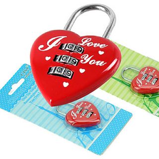 Outdoor Cute Heart Cartoon Style Coded Lock(Random Color)
