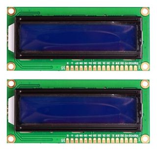 Standard 16×2 Character Blue Backlight LCD Display Module   Black Green (2PCS)