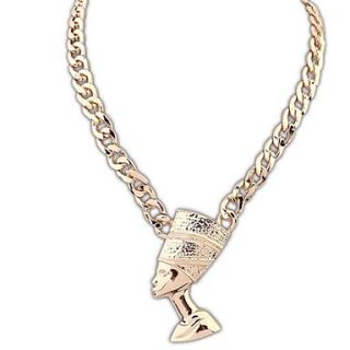 Vintage Style (Avatar) Plated Alloy Chain Pendant Necklace (Gold) (1 pc)