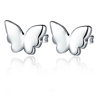 Sweet Silver Plated Silver Butterfly Womens Earring