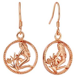 Fashion Silver And Gold Plated With Virgo Drop Womens Earring(More Colors)