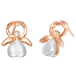 Sweet Gold Plated Gold With Opal Princess Womens Earring(More Colors)