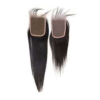 8 Brazilian Hair Silky Straight Lace Top Closure(3.54) Natural Color