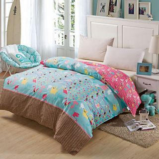 Duvet Cover Set, 4 Piece Cotton Country Animal Cats