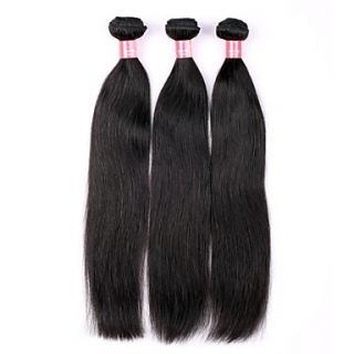 14 16 18Inch Great 5A Brazilian Virgin Human Hair Nature Black Color Straight Hair Extensions