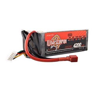 Wild Scorpion 22.2V 6S 4200mAh 35C Li Po Battery(T Plug)