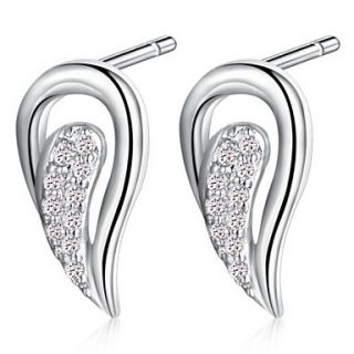 Stylish Silver Plated Silver With Cubic Zirconia Tear Drop Shape Womens Earring