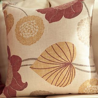Bloomming Flower Pattern Decorative Pillow With Insert