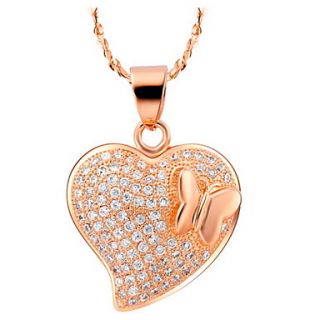 Vintage Heart Shape Womens Slivery Alloy Necklace(1 Pc)(Gold,Silver)