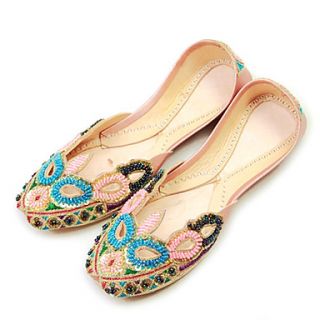 Fashion Womens Handmade Indian Style Belly Dance Shoes With Bead