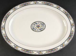 Royal Doulton Tavistock 16 Oval Serving Platter, Fine China Dinnerware   Black