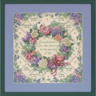 The Flowers Of Life Stamped Cross Stitch Kit 14x14