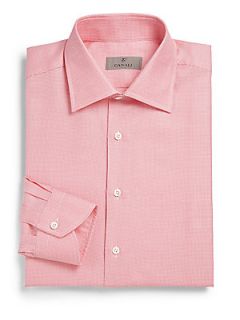 Canali Berry Neat Dress Shirt   Pink