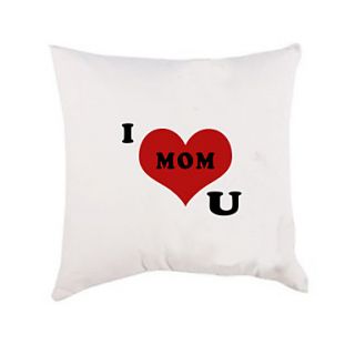I Love U Cotton Pillow Case for Mothers Day (Pillow not Included)