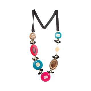 Designs by Adina Multicolor Disc & Shell Necklace, Womens