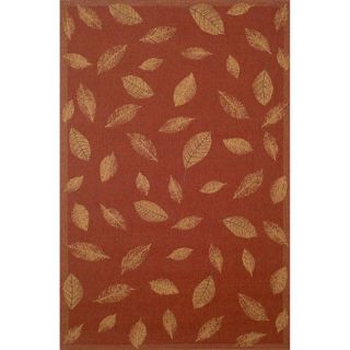 Floating Leaves Red Area Rug (411 X 76)
