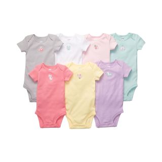 Carters 7 pk. Bodysuits   Girls newborn 24m, Assorted, Assorted, Girls