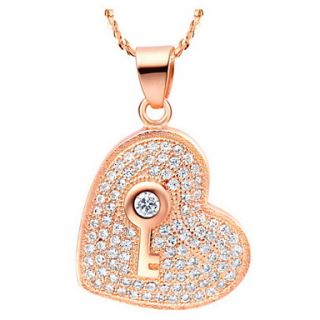 Graceful Heart Shape Womens Slivery Alloy Necklace(1 Pc)(Gold,Silver)