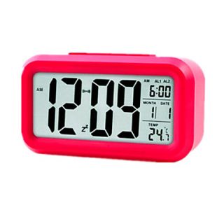 LCD Screen Multifunctional Clock, Temperature Meter with Calendar Alarm