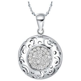 Graceful Round Shape Silvery Alloy Womens Necklace(1 Pc)(Purple,White)