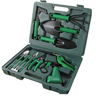 GearXS 10 Piece Garden Tool Set w/ Handy Carry Case