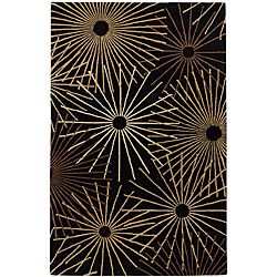 Hand tufted Brown Contemporary Mayflower Wool Abstract Rug (5 X 8)