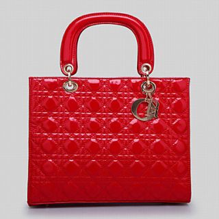 POLO Womens Coat Of Paint Embroidered Quilted Tote(Red)