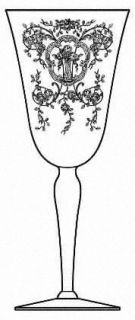 Glastonbury   Lotus Bridal Bouquet (Stem #35) Water Goblet   Stem #35, Etched