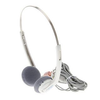 350 3.5mm High Quality On ear Headphone Headset with Mic for Computer(White)