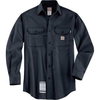 Carhartt Flame Resistant Work Dry Twill Shirt   Navy, 3XL Tall, Model# FRS003