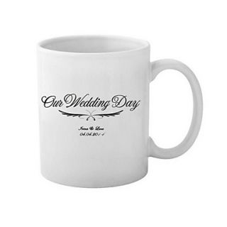 Personalized Ceramic Mug for Wedding