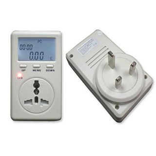 UK Plug Single Phase Power Watt Volt Amp Energy Meter Analyzer with Power Factor