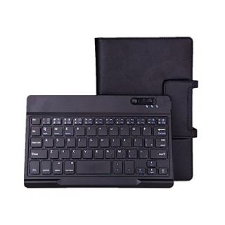 Bluetooth V3.0 59 Key Keyboard w/ Protective PU Leather Case Stand for Samsung Galaxy Tab3 Lite T110
