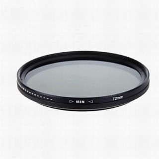 Commlite 72mm ND Fader Neutral Density Adjustable Variable Filter (ND2 to ND400)