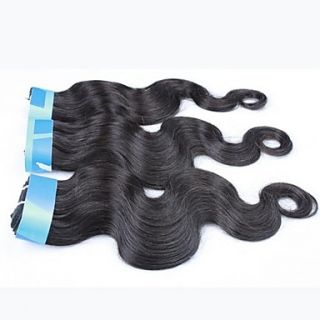 24 Inch 4Pcs Color 1B Grade 4A Indian Virgin Body Wave Human Hair Extension
