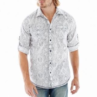 I Jeans By Buffalo Roll Sleeve Woven Shirt, Rindello Dk. Indig, Mens