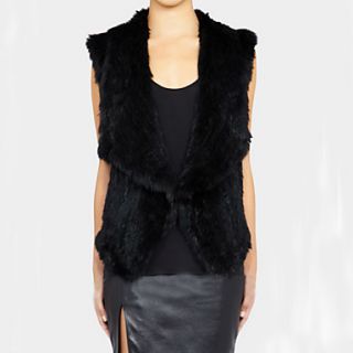 Sleeveless Shawl Faux Fur Party/Casual Vest