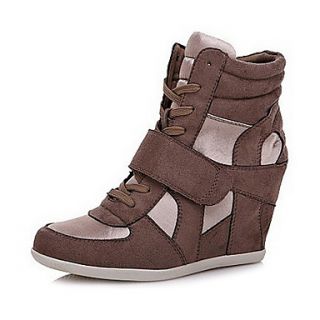 Leather Womens Wedge Heel Wedges Fashion Sneakers Shoes(More Colors)