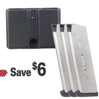 Wilson Combat 1911 Magazine Kits   1911 8 Round Ss Magazine 3 Pack With Double Mag Pouch