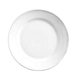 World Tableware 6.25 Plate   Wide Rim, Rolled Edge, Porcelain, Bright White