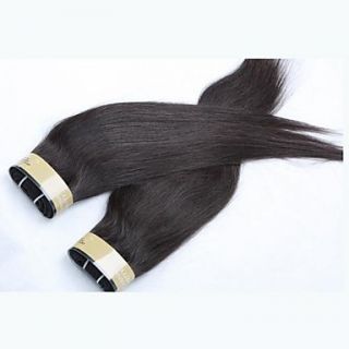 24 Inch 4Pcs Color 1B Grade 4A Peruvian Virgin Straight Human Hair Extension
