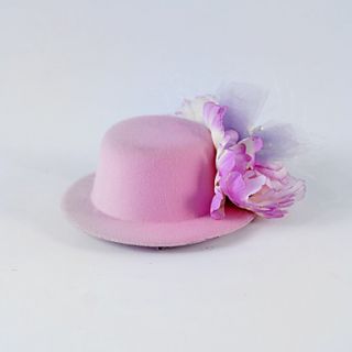 Hat Design Silk And Tulle Wedding/Party Flower With Pearl