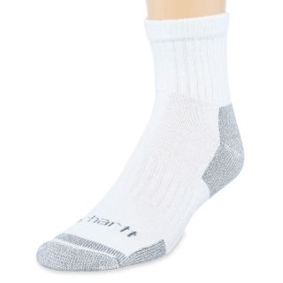 Carhartt 3 pk. All Season Quarter Socks, White, Mens