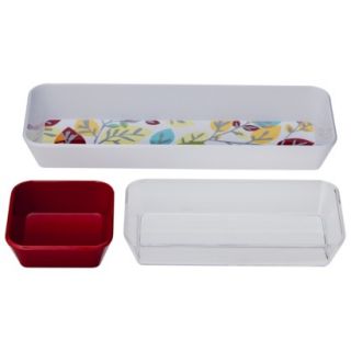 Room Essentials Tray Set of 3   White/Red