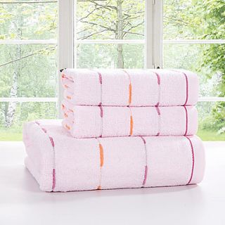 Siweidi Comfortable Cotton Jacquard Towel Set(Pink)