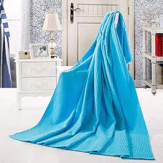 Siweidi Solid Color Double Cotton Jacquard Towel(Blue)