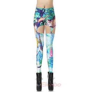 Elonbo Iridescence Style Digital Painting Tight Women Clip Leggings